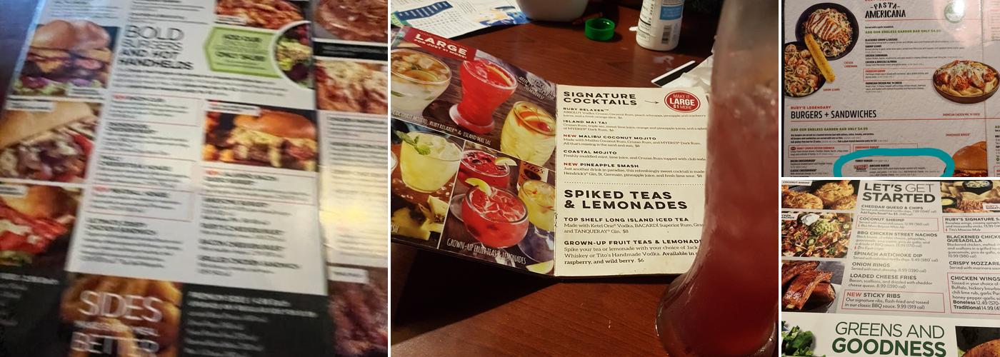 Ruby Tuesday Menu