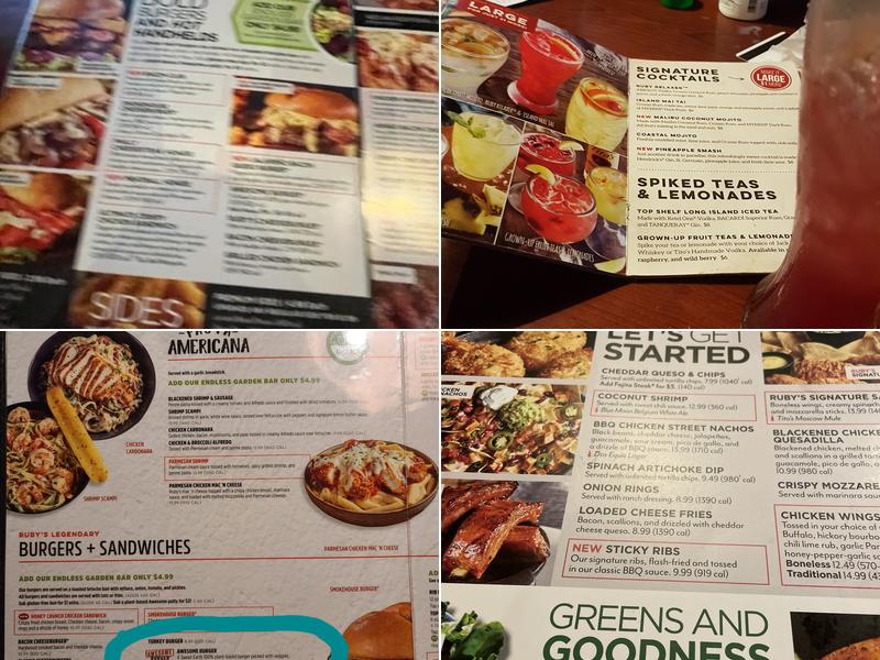Ruby Tuesday Menu