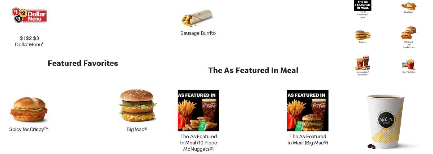 McDonald's Menu