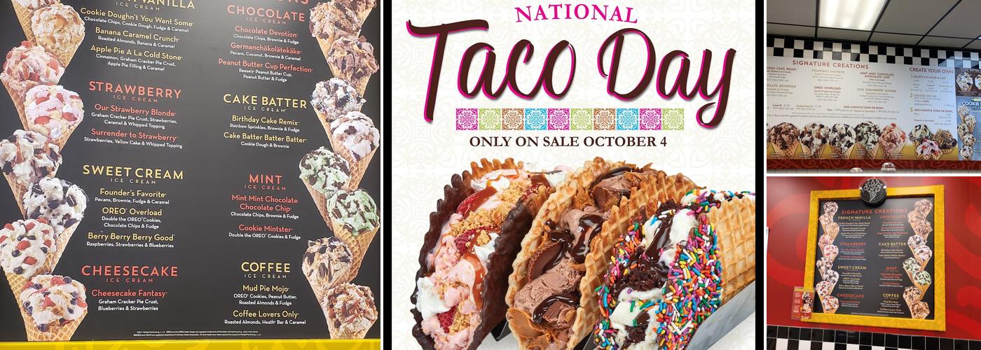 Cold Stone Creamery Menu