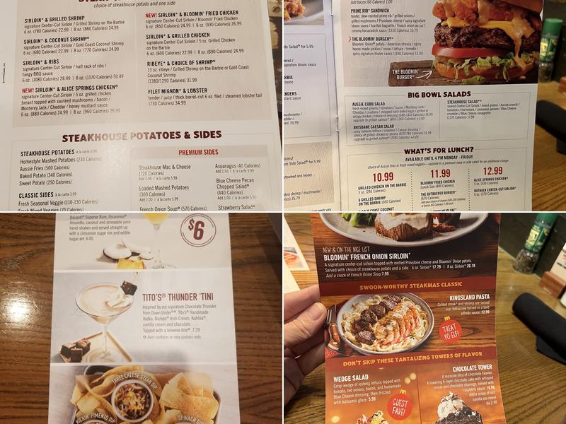 Outback Steakhouse Menu