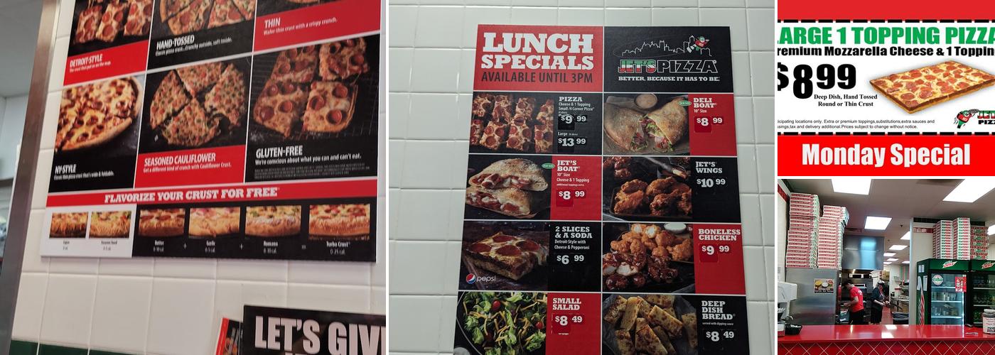 Jet's Pizza Menu
