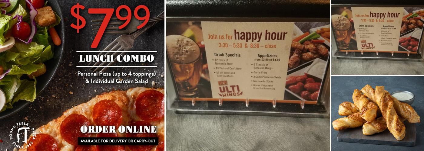 Round Table Pizza Menu