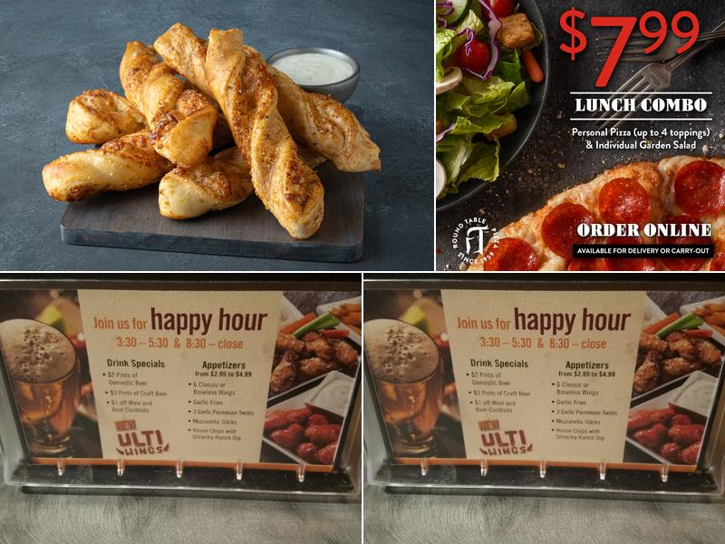 Round Table Pizza Menu