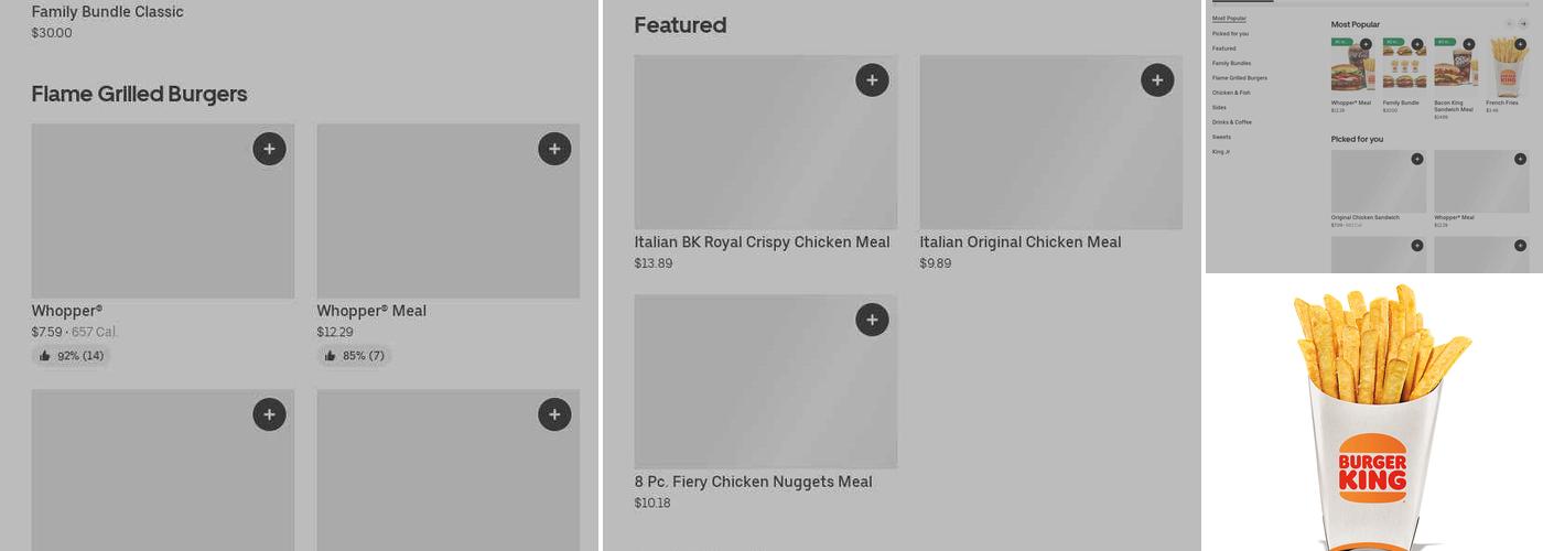 Burger King Menu