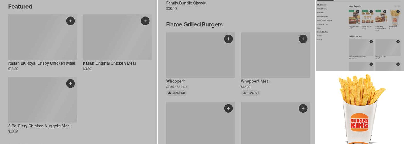 Burger King Menu