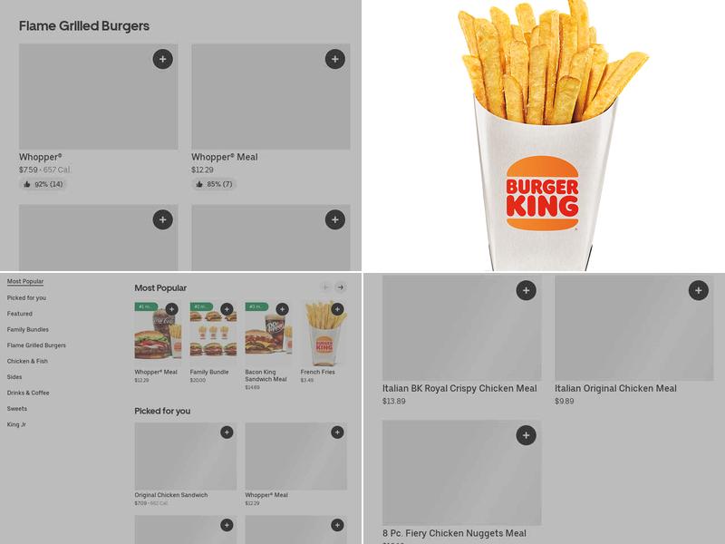 Burger King Menu