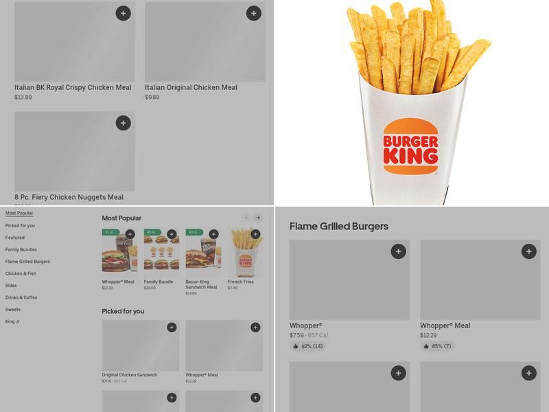 Burger King Menu