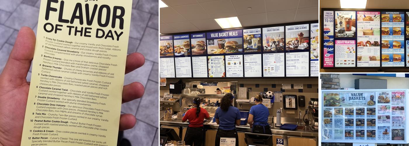 Culver’s Menu