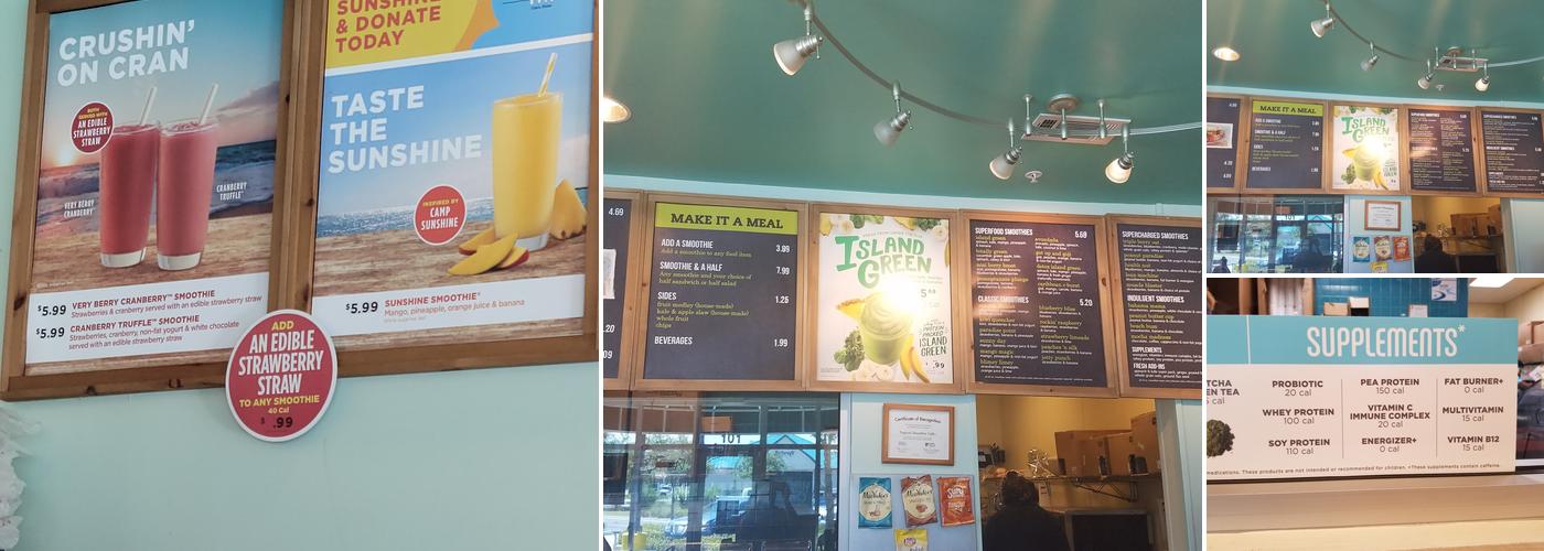 Tropical Smoothie Cafe Menu