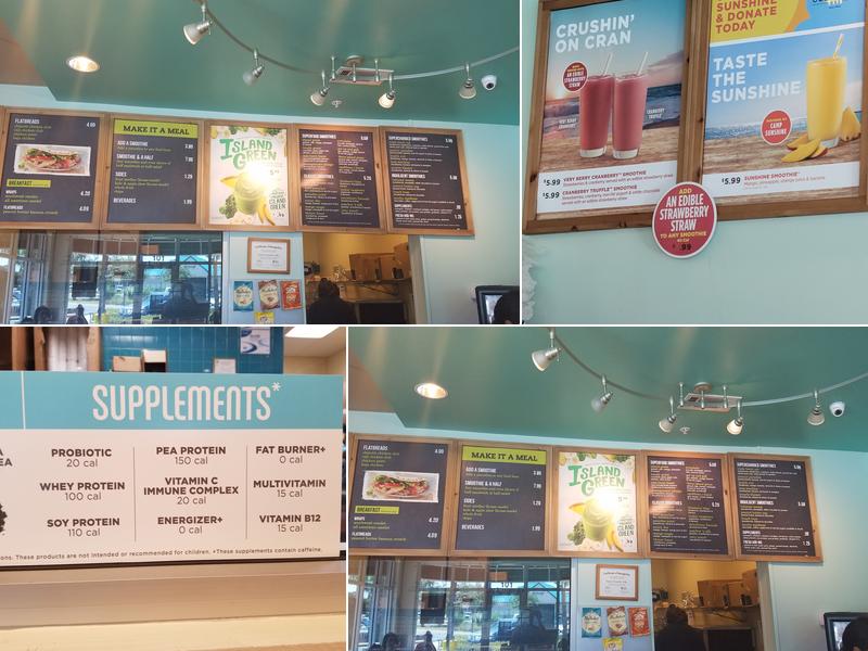 Tropical Smoothie Cafe Menu