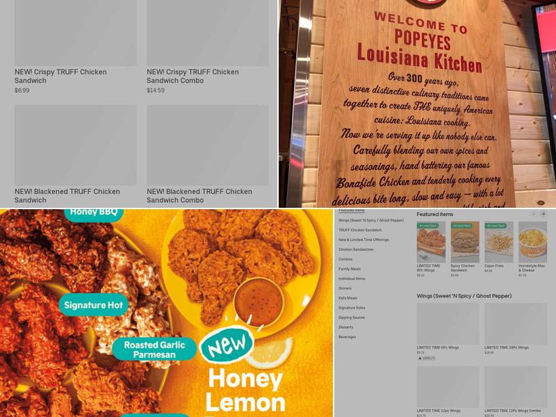 Popeyes Louisiana Kitchen Menu