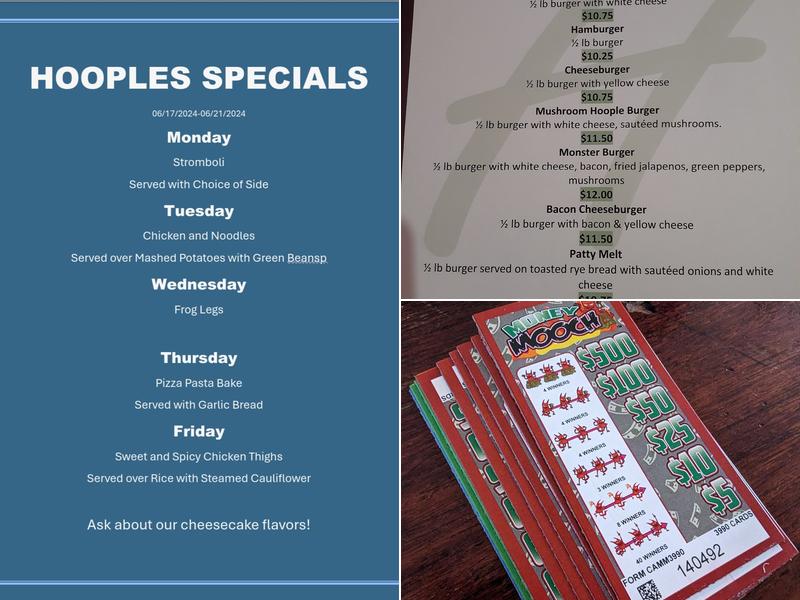 Hooples Menu