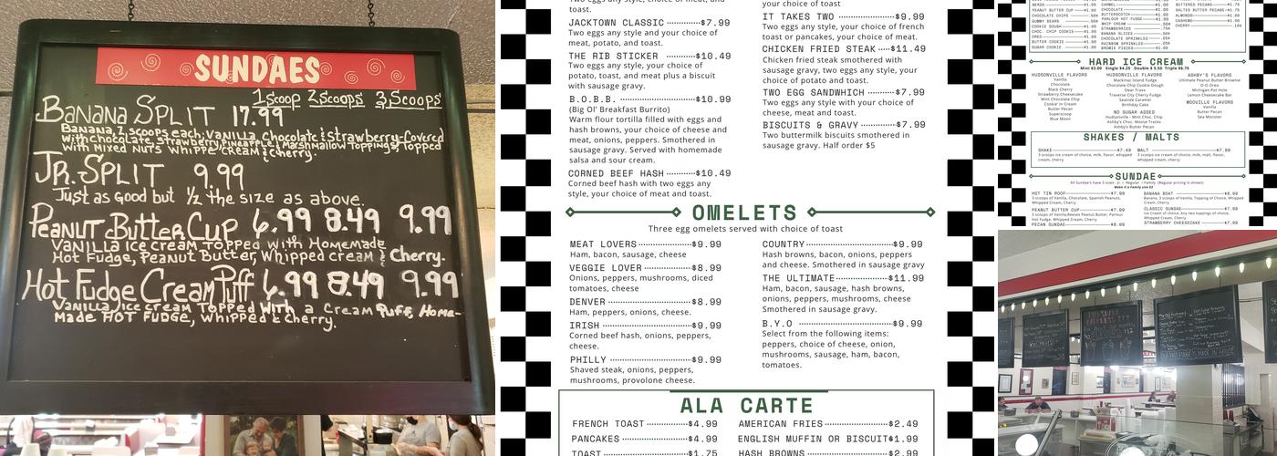 The Parlour of Jackson Menu