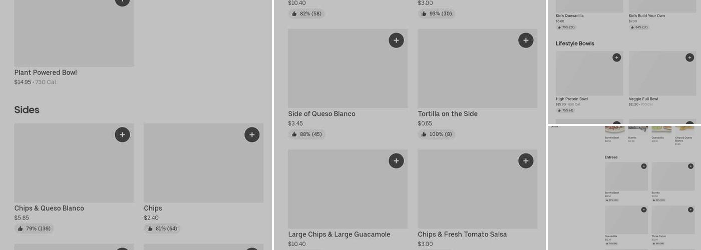Chipotle Mexican Grill Menu