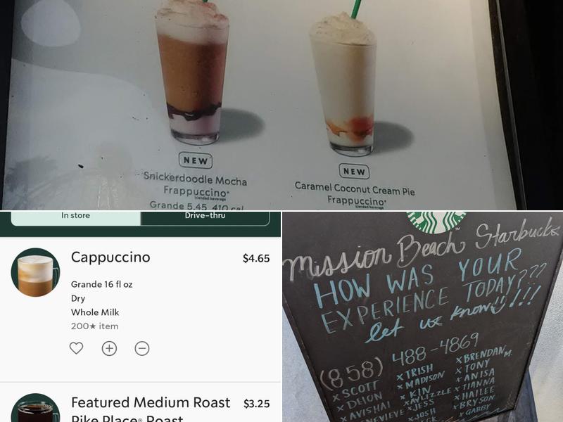 Starbucks Menu