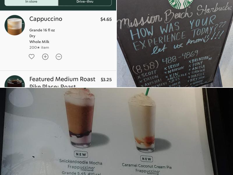 Starbucks Menu