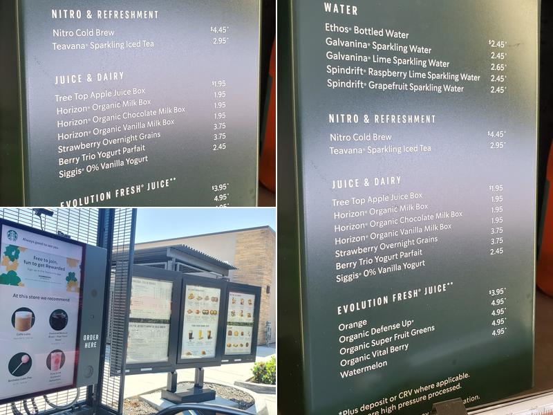 Starbucks Menu
