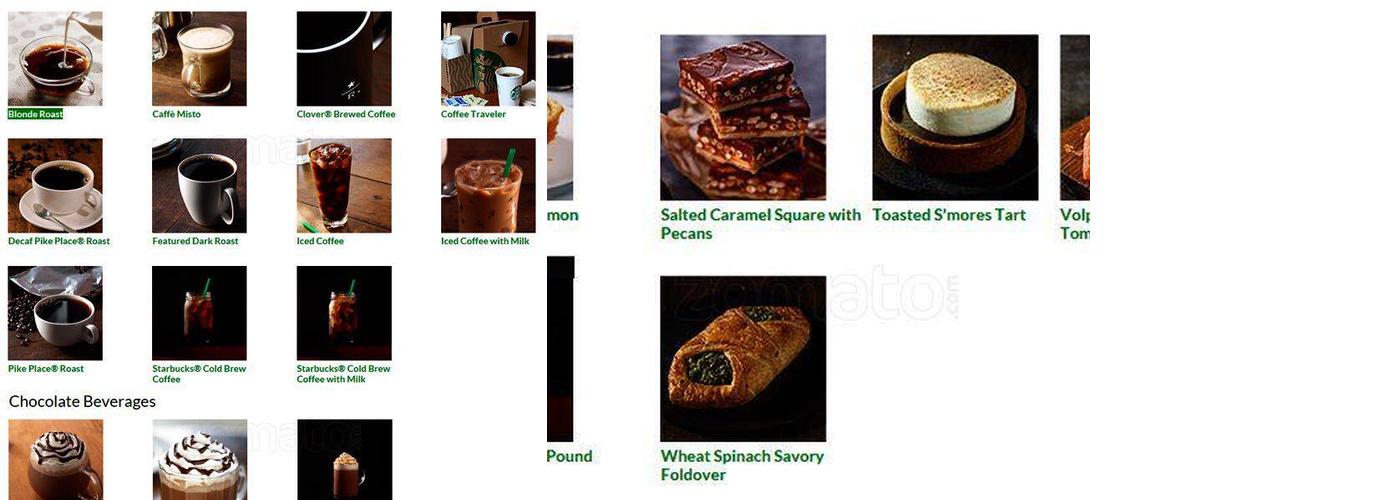 Starbucks Menu