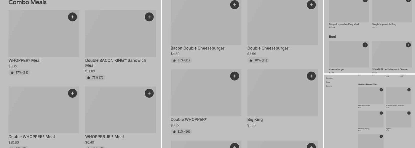 Burger King Menu