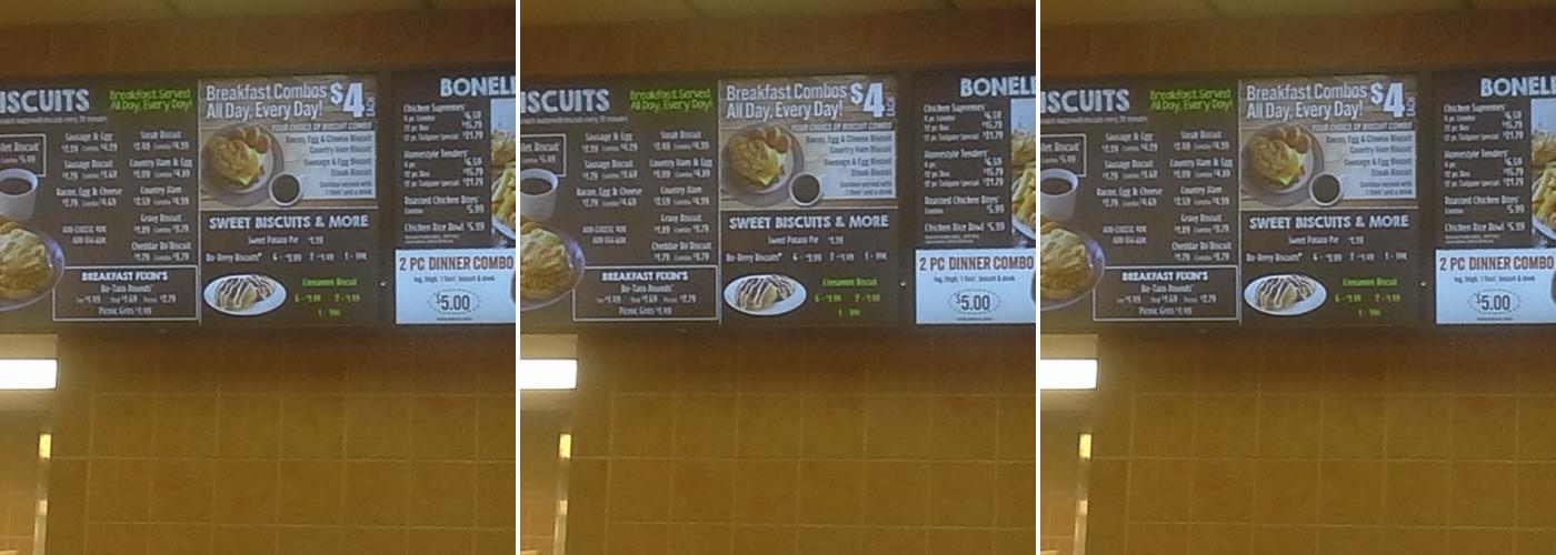 Bojangles Menu