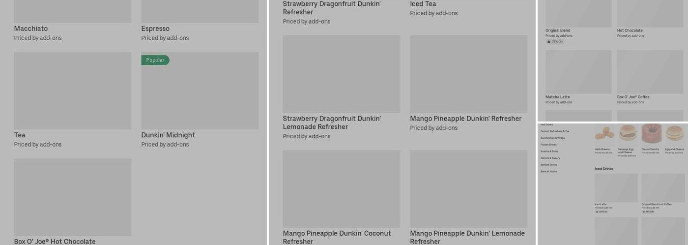 Dunkin' Menu