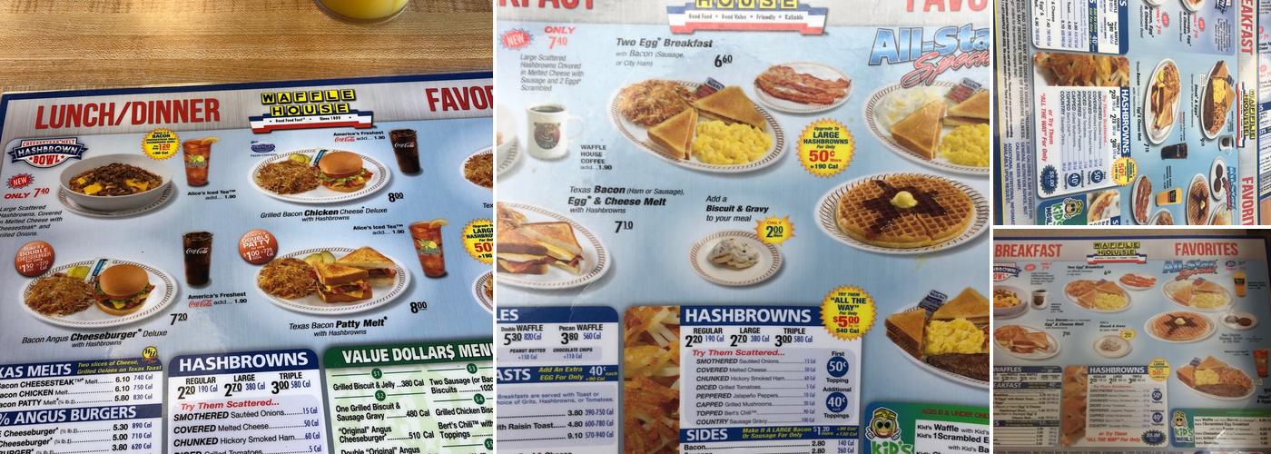 Waffle House Menu