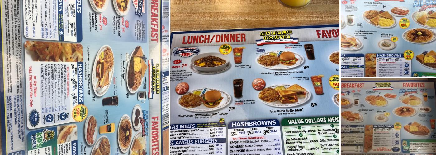 Waffle House Menu