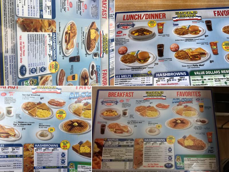 Waffle House Menu