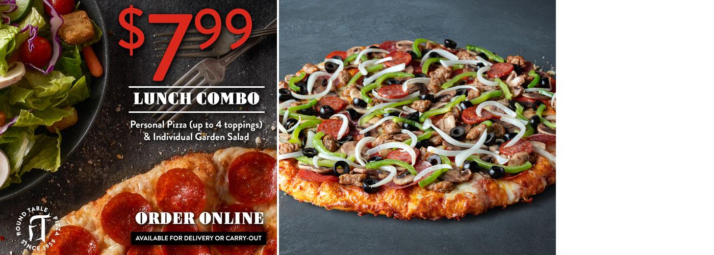 Round Table Pizza Menu