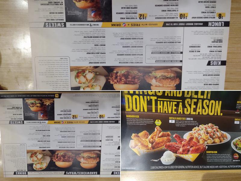Buffalo Wild Wings Menu