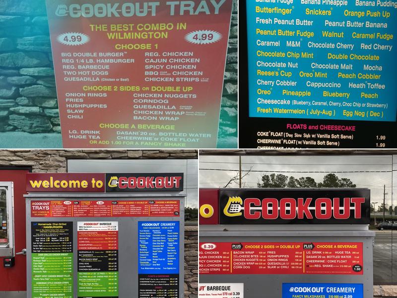 Cook Out Menu
