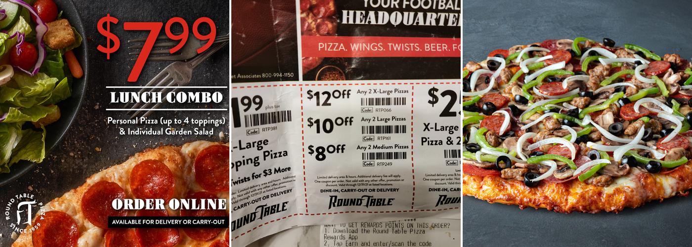 Round Table Pizza Menu