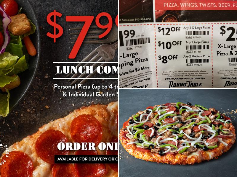 Round Table Pizza Menu