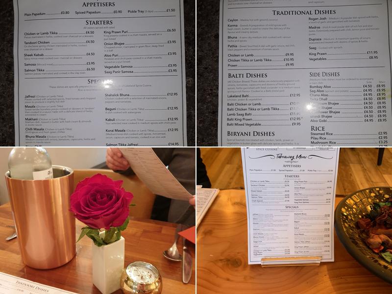 Lakeland Spice Cuisine Menu