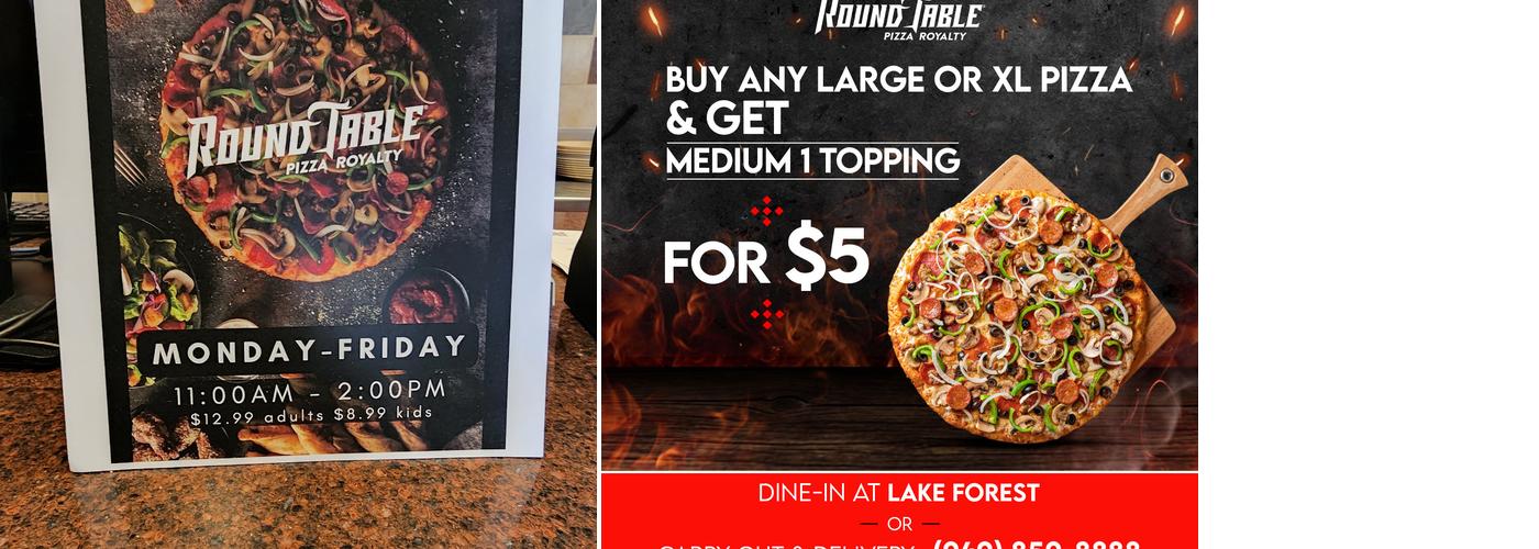Round Table Pizza Menu