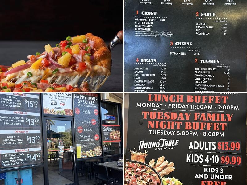Round Table Pizza Menu