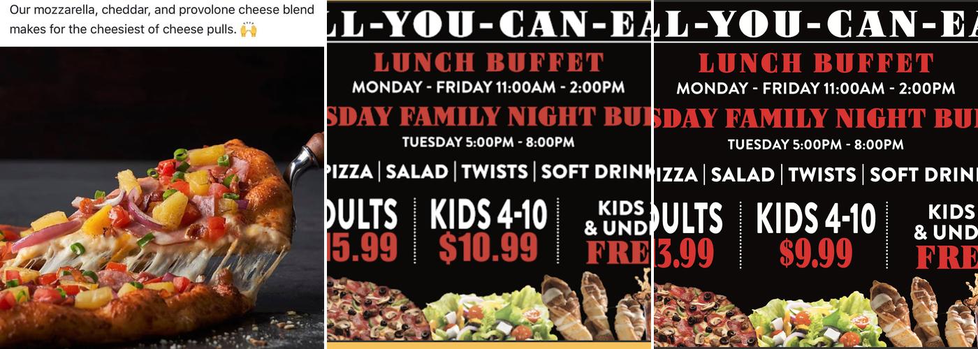 Round Table Pizza Menu