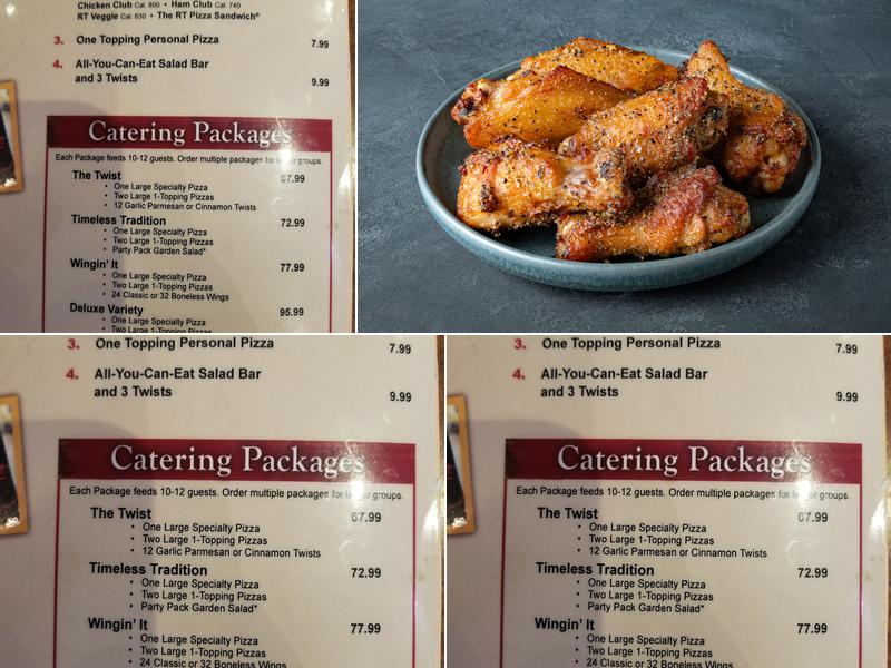 Round Table Pizza Menu