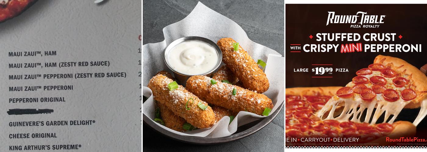 Round Table Pizza Menu