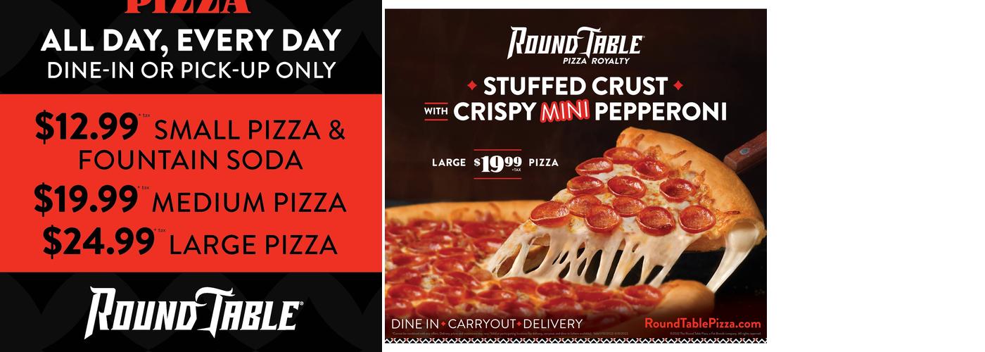 Round Table Pizza Menu