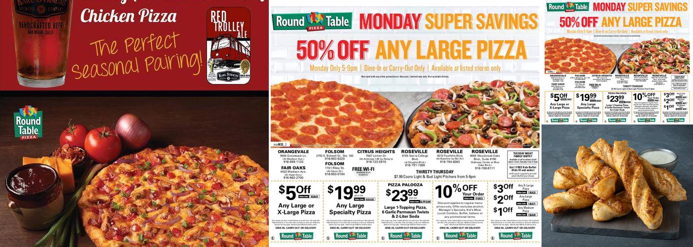 Round Table Pizza Menu