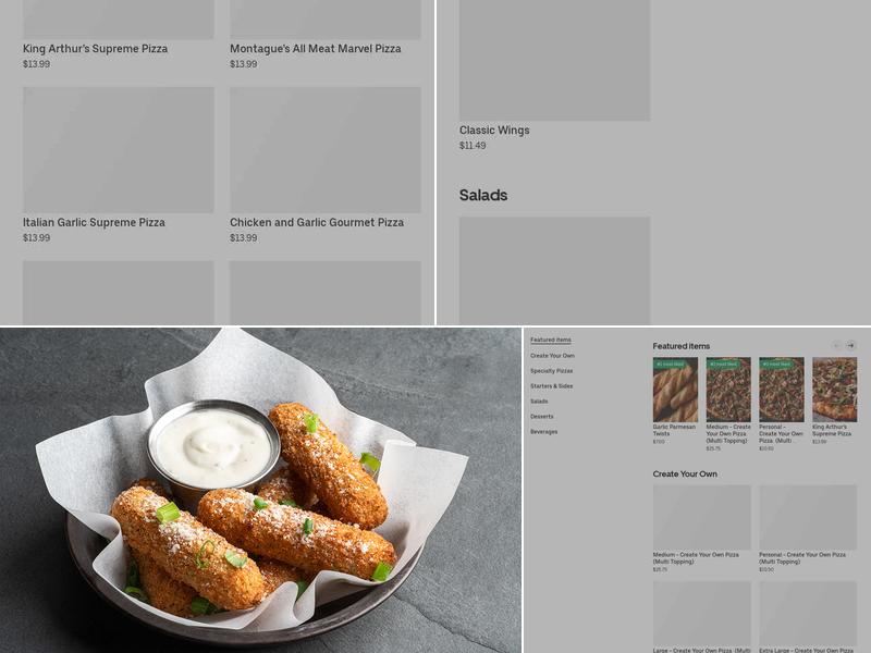 Round Table Pizza Menu