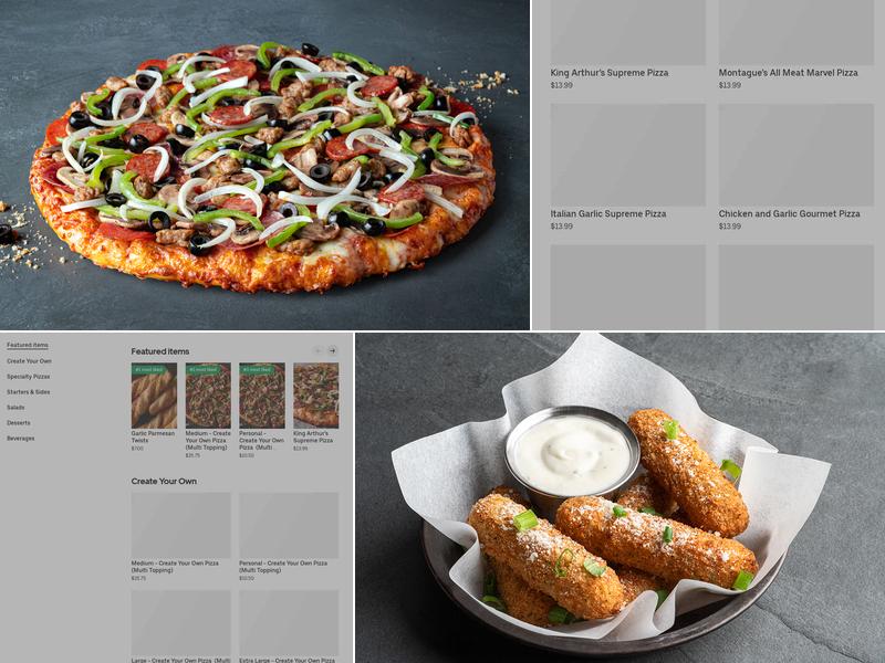 Round Table Pizza Menu