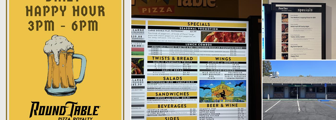 Round Table Pizza Menu