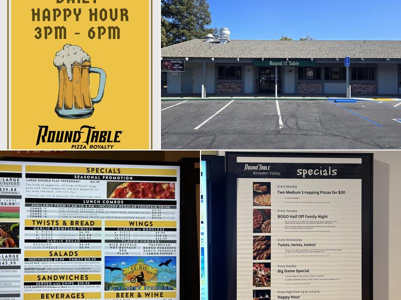 Round Table Pizza Menu