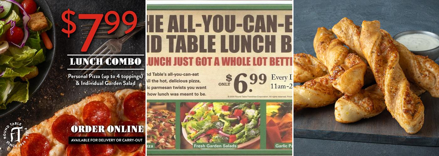 Round Table Pizza Menu