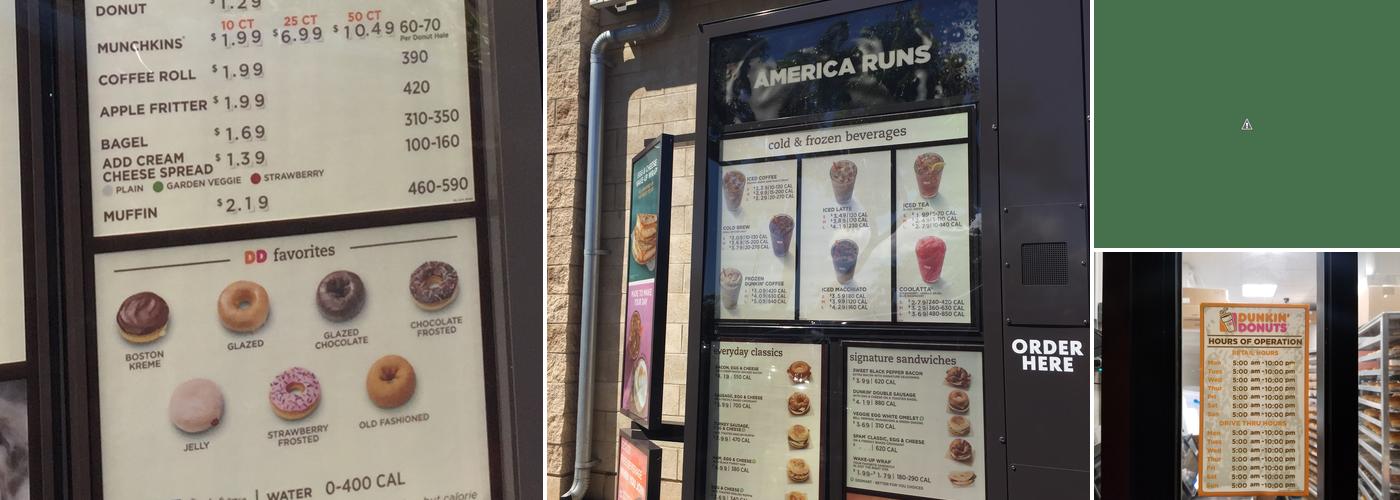 Dunkin' Menu