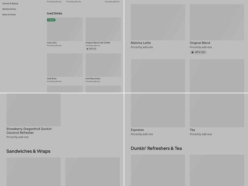 Dunkin' Menu