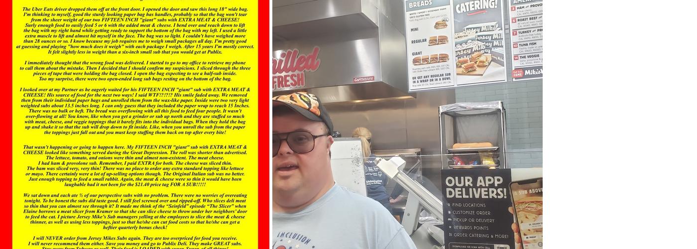 Jersey Mike's Subs Menu